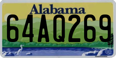 AL license plate 64AQ269