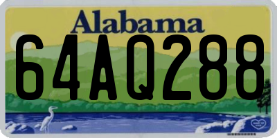 AL license plate 64AQ288