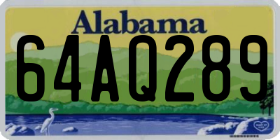 AL license plate 64AQ289