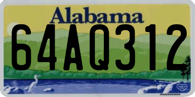 AL license plate 64AQ312