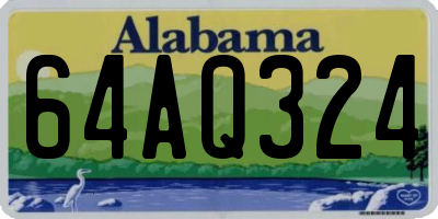 AL license plate 64AQ324