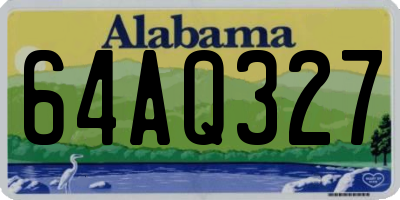 AL license plate 64AQ327