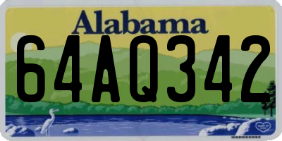 AL license plate 64AQ342