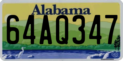 AL license plate 64AQ347