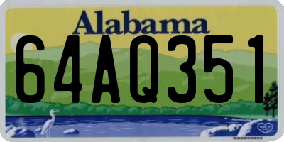 AL license plate 64AQ351