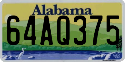 AL license plate 64AQ375