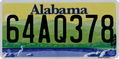 AL license plate 64AQ378