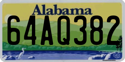 AL license plate 64AQ382