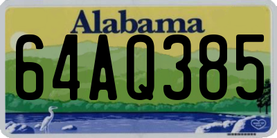 AL license plate 64AQ385