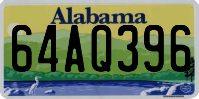 AL license plate 64AQ396