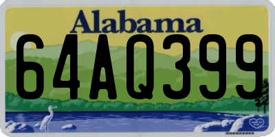 AL license plate 64AQ399