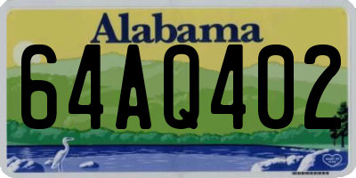 AL license plate 64AQ402