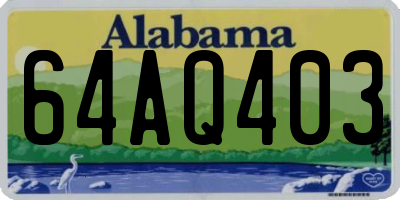 AL license plate 64AQ403