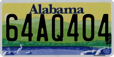 AL license plate 64AQ404