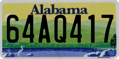 AL license plate 64AQ417