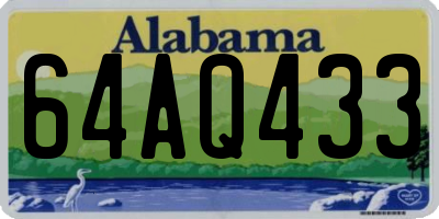 AL license plate 64AQ433