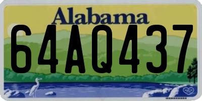 AL license plate 64AQ437