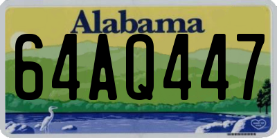 AL license plate 64AQ447
