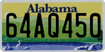 AL license plate 64AQ450