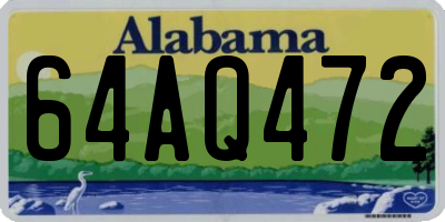 AL license plate 64AQ472