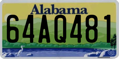 AL license plate 64AQ481