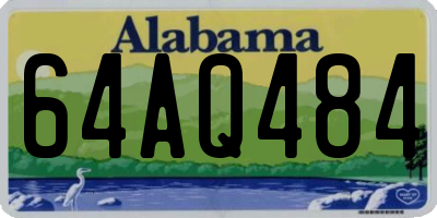 AL license plate 64AQ484