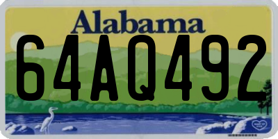 AL license plate 64AQ492
