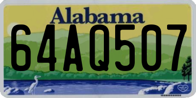 AL license plate 64AQ507