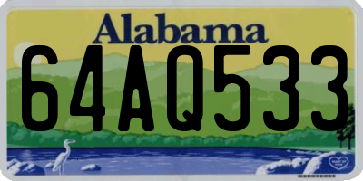 AL license plate 64AQ533