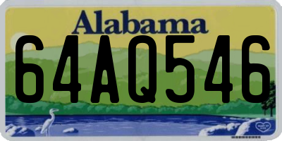 AL license plate 64AQ546