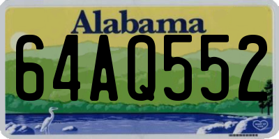 AL license plate 64AQ552