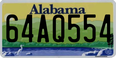 AL license plate 64AQ554