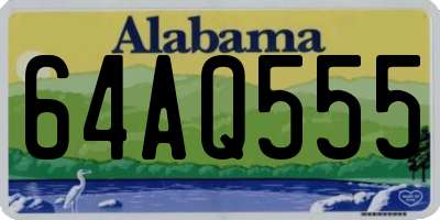 AL license plate 64AQ555