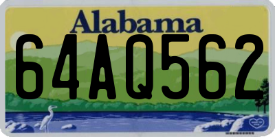 AL license plate 64AQ562