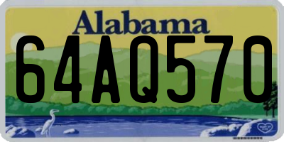 AL license plate 64AQ570
