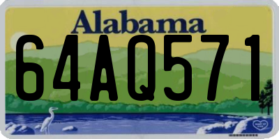 AL license plate 64AQ571