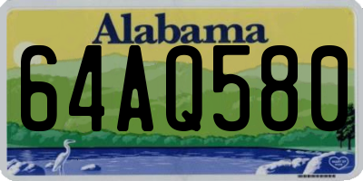 AL license plate 64AQ580