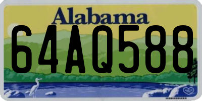 AL license plate 64AQ588