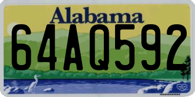 AL license plate 64AQ592