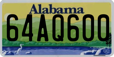 AL license plate 64AQ600