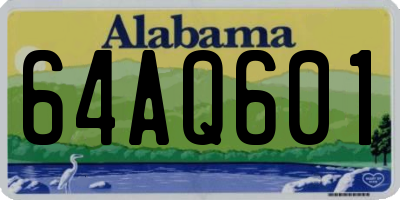 AL license plate 64AQ601