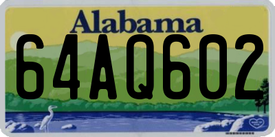 AL license plate 64AQ602