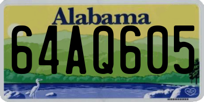 AL license plate 64AQ605