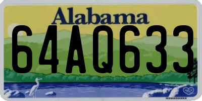 AL license plate 64AQ633