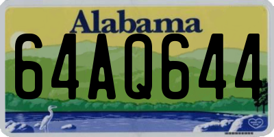 AL license plate 64AQ644