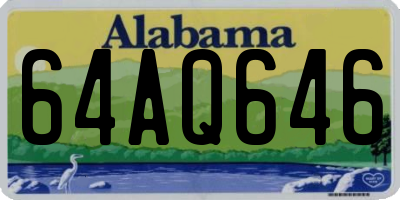 AL license plate 64AQ646