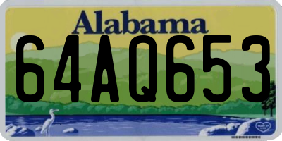 AL license plate 64AQ653