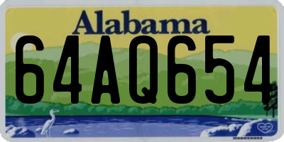 AL license plate 64AQ654
