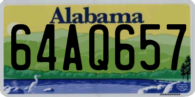 AL license plate 64AQ657