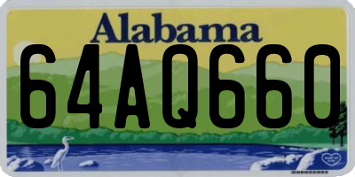 AL license plate 64AQ660